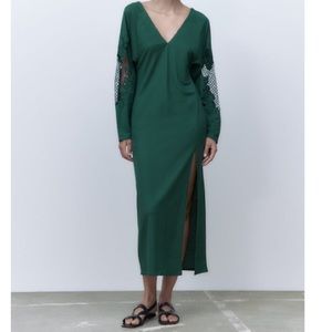 Zara embroidered dress